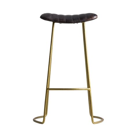 Maybe you would like to learn more about one of these? Gold Metal and Leather Bar Stool For Sale at 1stDibs