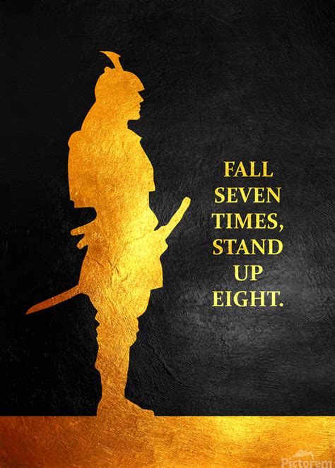 Fall Seven Times Stand Up Eight Motivational Wall Art Abconcepts