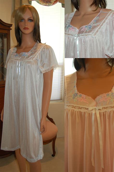 vintage soft sheer nylon nightgown in colors and sizes by carole to xxxl 3418 ebay