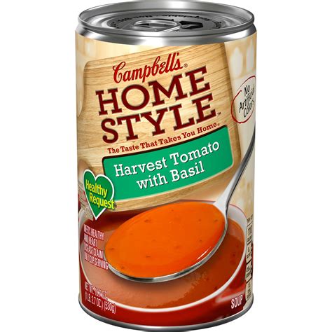 Campbells Homestyle Healthy Request Harvest Tomato With Basil Soup 18