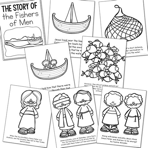 Fishers Of Men Bible Story Printable Activity Posters Etsy India