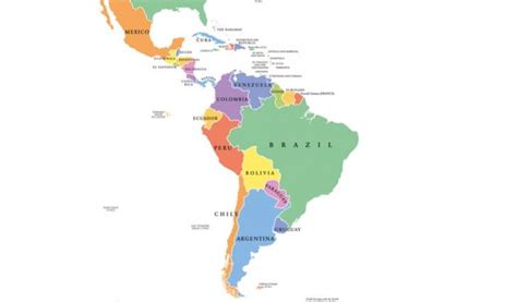 Latin American Physical Features Countries And Vocabulary Diagram