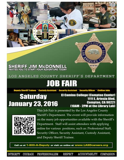“the Los Angeles County Sheriffs Department Is Hiring Join Us For Our