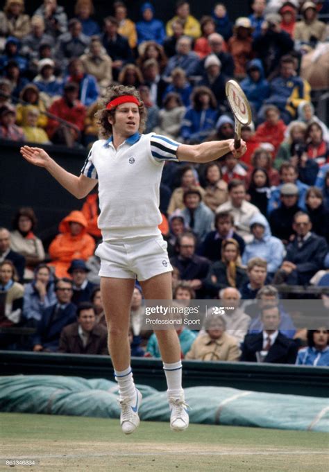 American Tennis Player John Mcenroe In Action During Competition To