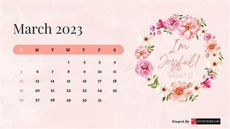 Christian Floral 2023 Calendar Desktop Wallpaper Entheosweb Desktop