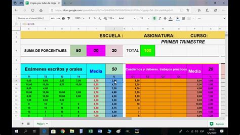 Como Sacar Porcentajes En Excel De Calificaciones Printable Templates