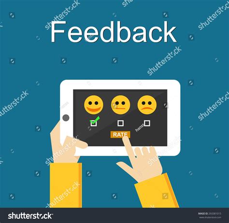 Feedback Illustration Flat Design Feedback Rating Stock Vector Royalty