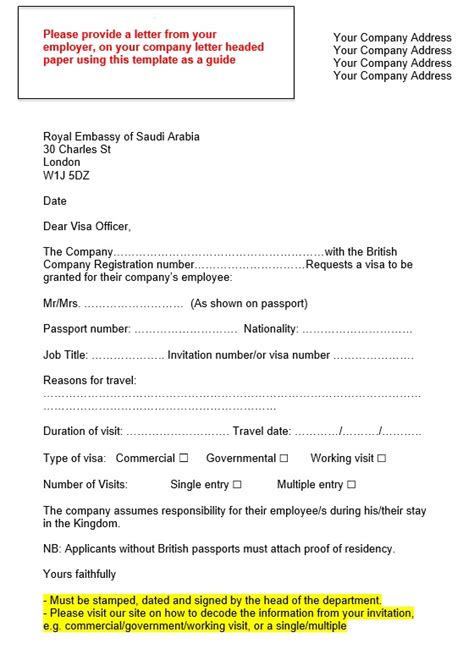 Sample Letter For Visa Application To Embassy Doc Letter