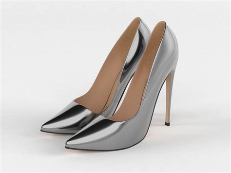 Women Shoes 3d Model Heel Cgtrader