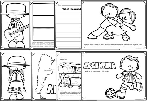 Free Argentina Coloring Page For Kids To Read Color And Learn