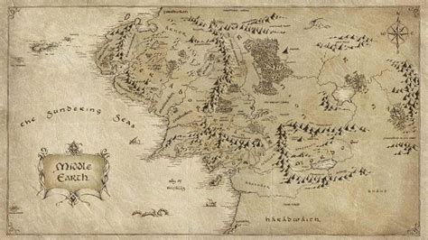 Map Of Middle Earth Lord Of The Rings And Key Locations Fiction Horizon