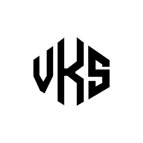 Design De Logotipo De Carta Vks Com Forma De Polígono Vks Polígono E