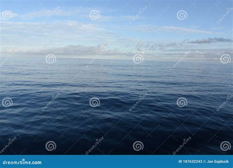 Sea Atlantic Ocean In Calm Weather Without Waves Stock Image Image