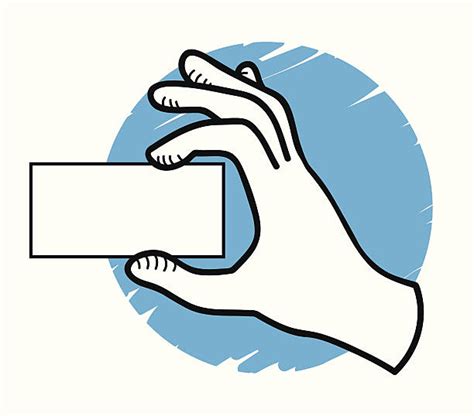 Cartoon Of A Hand Holding Business Card Illustrations Royalty Free