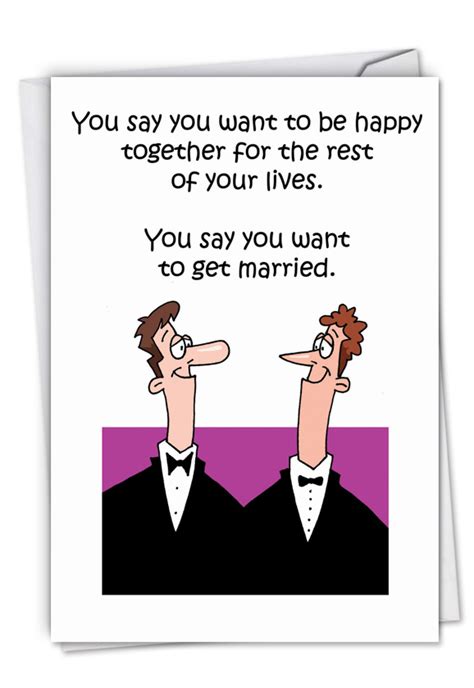 Happy Gay Marriage Cartoons Wedding Greeting Card Dt Walsh