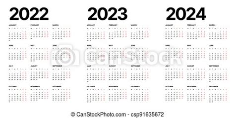 Calendar For 2022 2023 And 2024 Years Week Starts On Monday Calendar