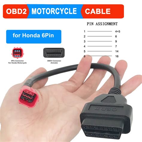Obd Motorcycle Cable For Honda 4 Pin 6pin Plug Cable Diagnostic Cable