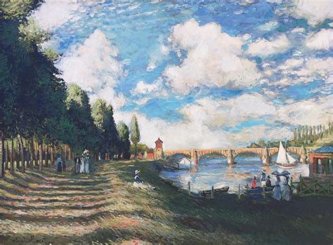 John Myatt Original Painting The Seine At Argenteuil Canvas Gallery