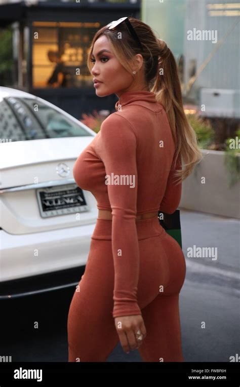 Daphne Joy Out And About With A Friend In Los Angeles Wearing A Tight Fitting Outfit Featuring