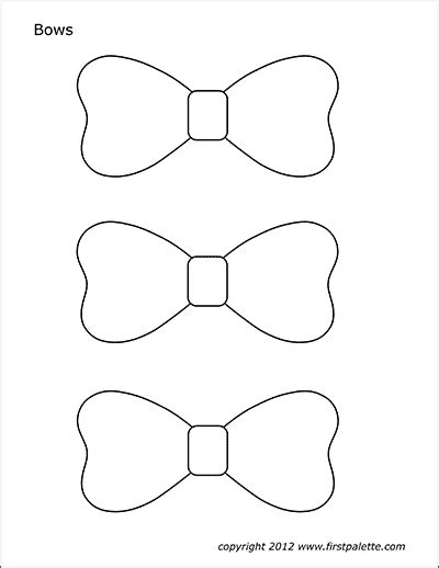 Bow Clipart Coloring Pages