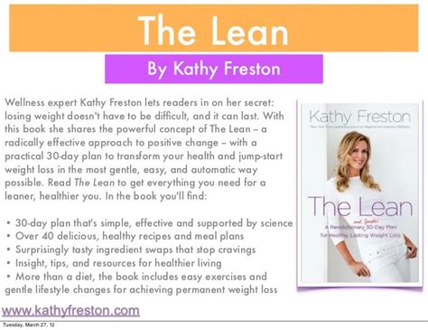 The Lean By Kathy Freston