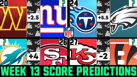 Nfl Week 13 Score Predictions 2022 Nfl Week 13 Picks Against The