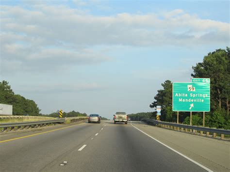 Louisiana Interstate 12 Eastbound Cross Country Roads