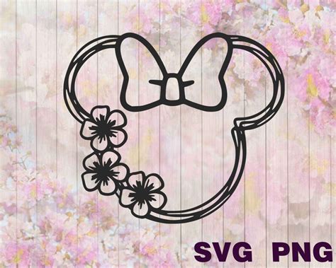 Minnie Mouse Floral Svg 205 File Include SVG PNG EPS DXF