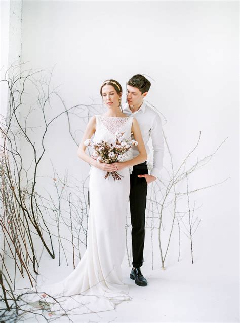 minimalist and textural winter wedding ideas moscow wedding inspiration gallery item 35