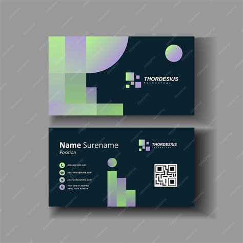 Premium Vector Geometric Gradient Shapes Corporate Card Design