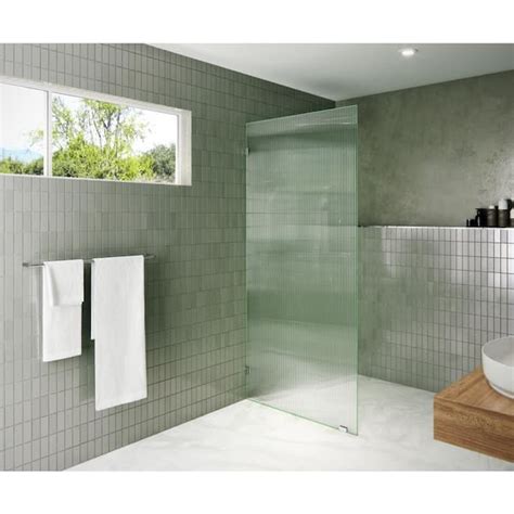 Glass Warehouse 36 In W X 78 In H Fixed Single Panel Frameless Shower Door In Chrome With