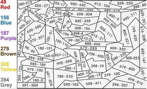 Expert Level Color By Number Red And Blue Juegos Matematicos Para