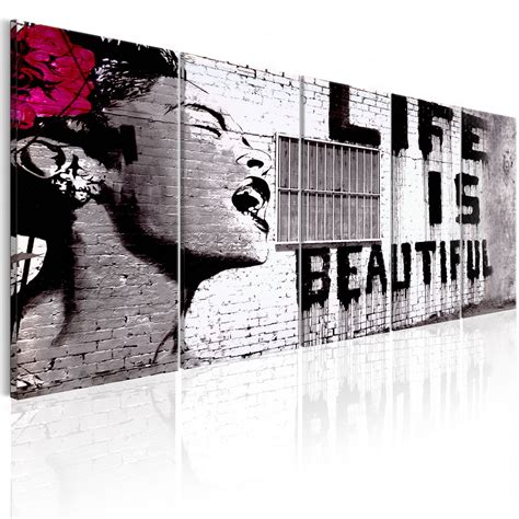 Wandbild Banksy Life Is Beautiful Banksy Und Street Art Wandbilder