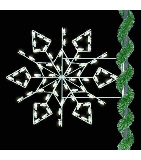 Winterfest Diamond Pole Mount Snowflake All American Christmas Co