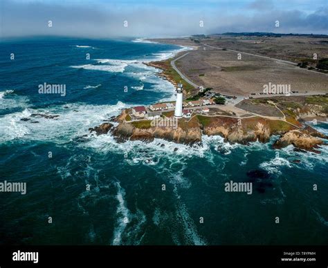 Aerial View Of Pigeon Point Lighthouse In California Stock Photo Alamy
