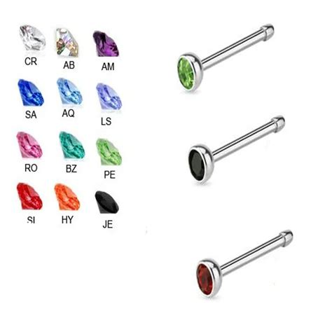 22g 20g 18g 316l Surgical Steel Nose Bone Stud With Nose Ring Body