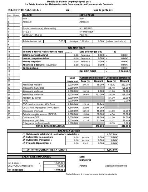 Exemple Fiche De Salaire Excel Financial Report