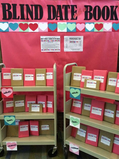 Library Display Blind Date With A Book Library Displays School