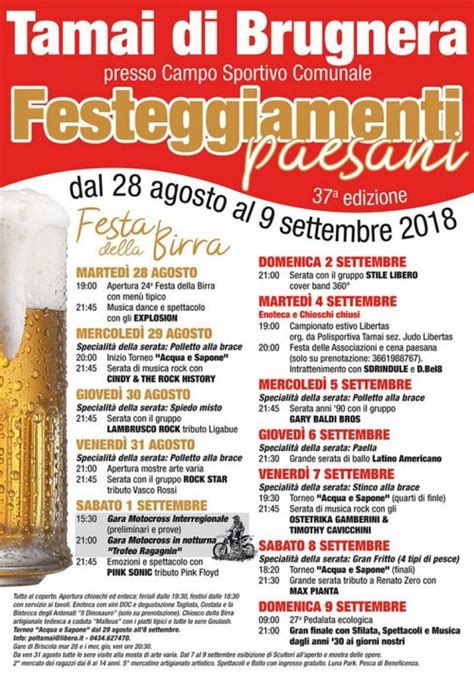 Festeggiamenti Paesani A Tamai A Brugnera 2018 Pn Friuli Venezia