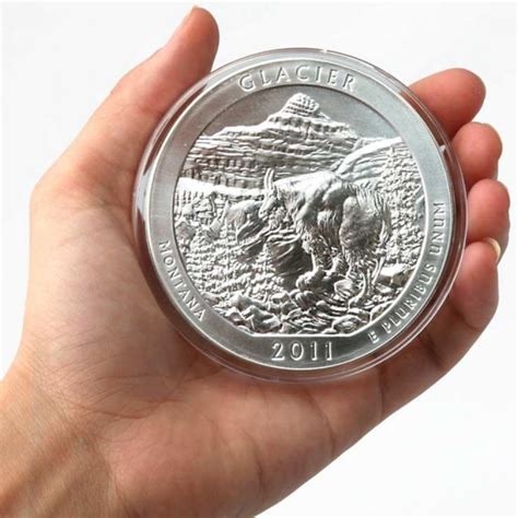 America The Beautiful Silver Coin Glacier National Park Montana 2011