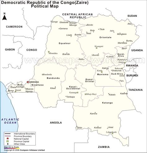Detailed Political Map Of Congo Ezilon Maps Images