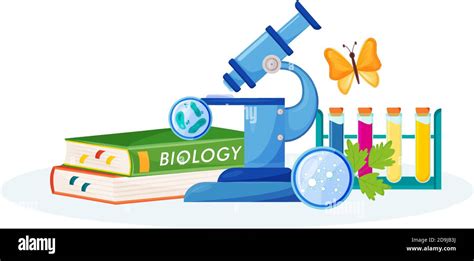 Biology Flat Concept Vector Illustration Stock Vector Image And Art Alamy