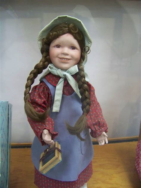 Laura Ingalls Wilder Doll Bisque Head Feet And Hands Cloth Body