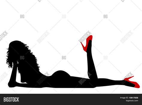 Naked Sexy Woman Silhouette Red Image Photo Bigstock