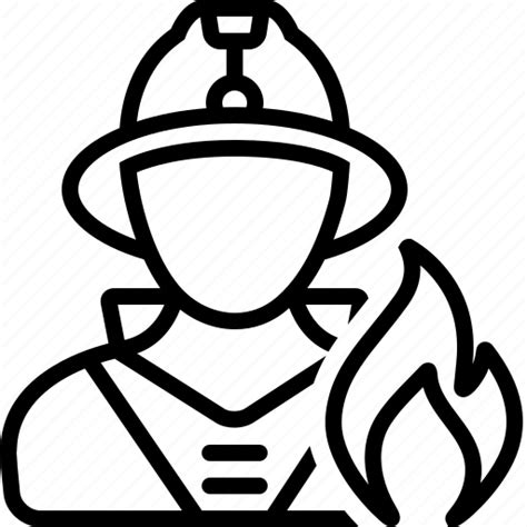Firefighter Fireman Safety Icon