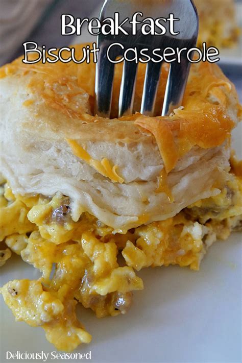 Breakfast Biscuit Casserole Recipe With Sausage Egg And Cheese