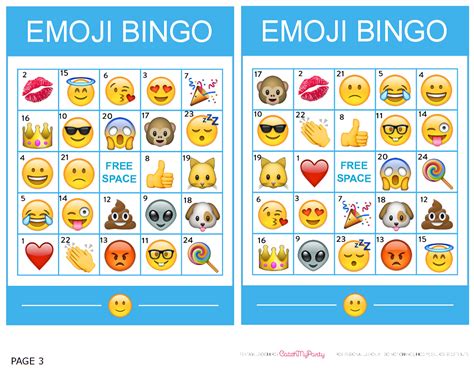 Emoji Bingo Printable Free Templates Printable Download