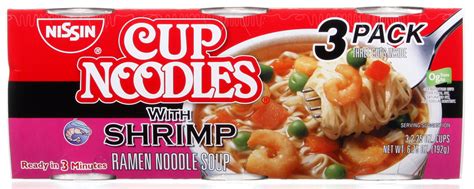 Nissin Cup Noodles Shrimp Flavor Ramen Noodle Soup 3ct Shop Soups And Chili At H E B