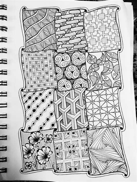 Printable Zentangle Patterns For Beginners Printable Word Searches