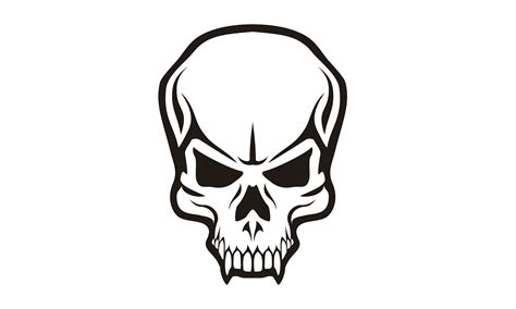 Scary Tattoo Skull Skeleton Horror Logo Gr Fico Por Enola D Creative